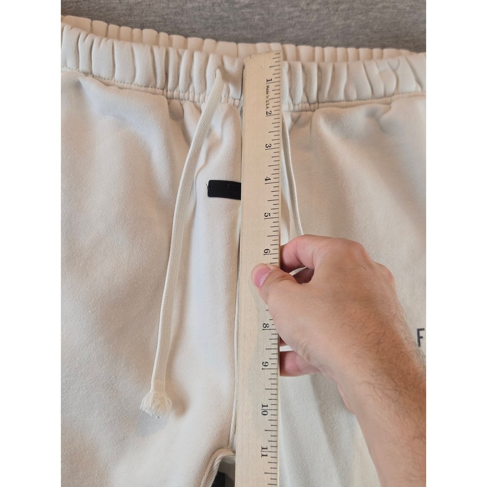 Fear of God Essentials Sweatpants Mens L Cream State Graphic Joggers Athleisure - Picture 14 of 16